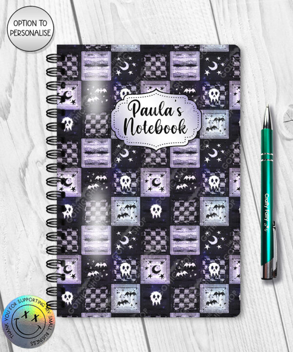 19178 personalised crochet ghostie a5 notebook 1