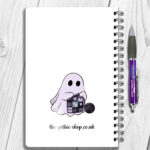 19179 personalised crochet ghostie a5 notebook 2