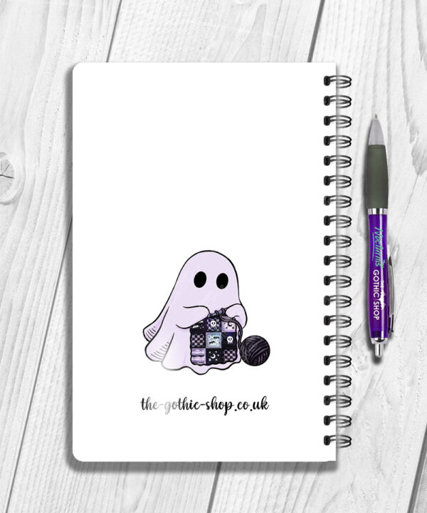 19179 personalised crochet ghostie a5 notebook 2