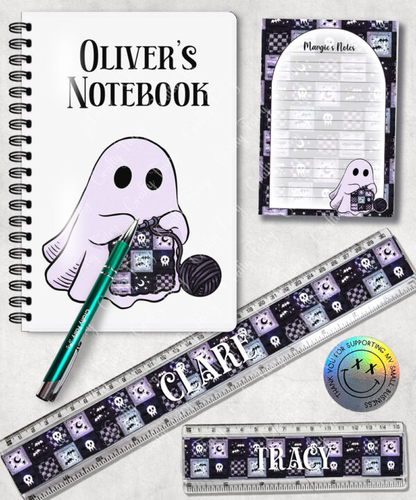 19179 personalised crochet ghostie stationery 2