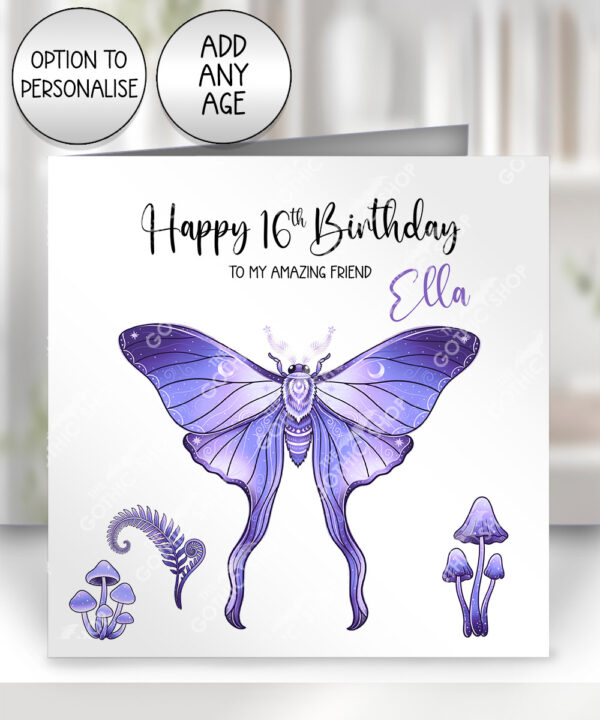 19207 personalised purple moth gothic witchy card 1