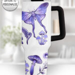 19212 personalised purple moth mushroom gothic witchy stanley bottle 2