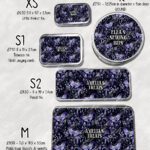19213 personalised purple moth mushroom gothic witchy storage tin 5