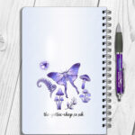 19221 personalised purple moth mushroom gothic witchy a5 notebook 2