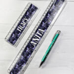 19224 personalised purple moth mushroom gothic witchy ruler 2