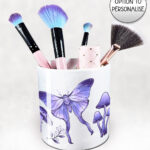 19225 personalised purple moth mushroom gothic witchy pen pot 1