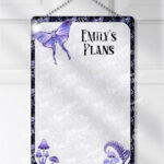 19226 personalised purple moth mushroom gothic witchy planner 1