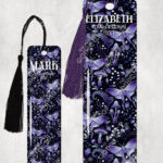 19227 personalised purple moth mushroom gothic witchy bookmarks 1