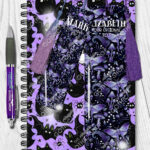 19227 personalised purple moth mushroom gothic witchy bookmarks 2