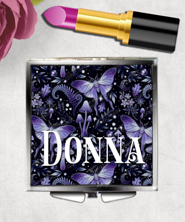 19232 personalised purple moth mushroom gothic witchy mirror 1