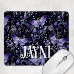 19233 personalised purple moth mushroom gothic witchy mouse mat 1