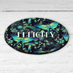 19236 personalised green moth gothic witchy coaster 2