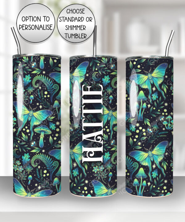 19237 personalised green moth gothic witchy tumbler 1