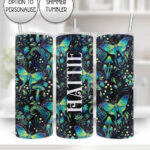 19237 personalised green moth gothic witchy tumbler 2