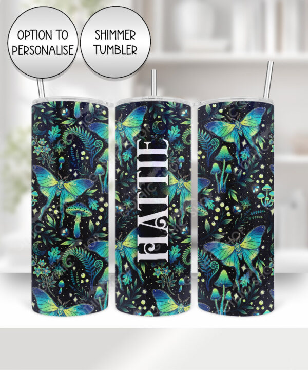19237 personalised green moth gothic witchy tumbler 2