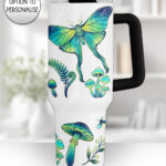 19239 personalised green moth mushroom gothic witchy stanley bottle 2