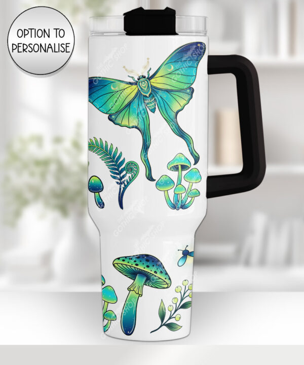 19239 personalised green moth mushroom gothic witchy stanley bottle 2