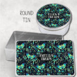 19240 personalised green moth mushroom gothic witchy storage tin 4