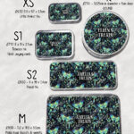 19240 personalised green moth mushroom gothic witchy storage tin 6