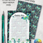 19249 personalised green moth mushroom gothic witchy a6 notepad