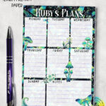 19255 personalised green moth mushroom gothic witchy planner 1