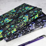 mystic forest purple moths & mushrooms witchy weekly planner & notepad gothic book