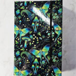 mystic forest green moths & mushrooms witchy weekly planner & notepad gothic book