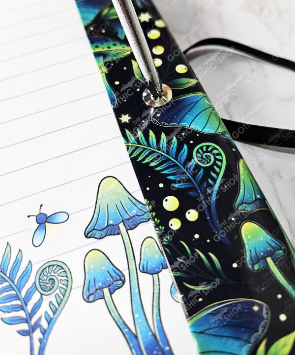 mystic forest purple moths & mushrooms witchy weekly planner & notepad gothic book