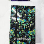 mystic forest green moths & mushrooms witchy weekly planner & notepad gothic book