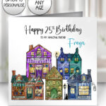19263 personalised witchy village birthday card 1