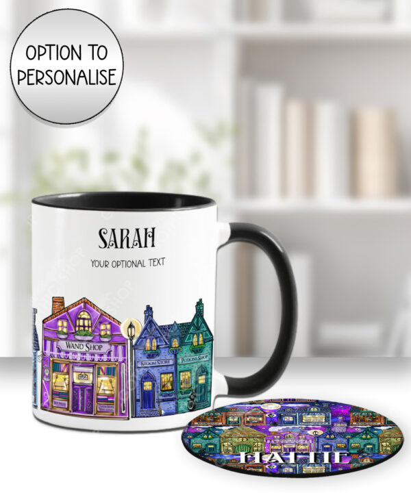 19264 personalised witchy village mug coaster