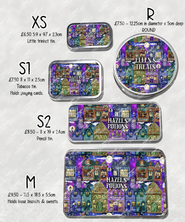 19269 personalised witchy village storage tin 4