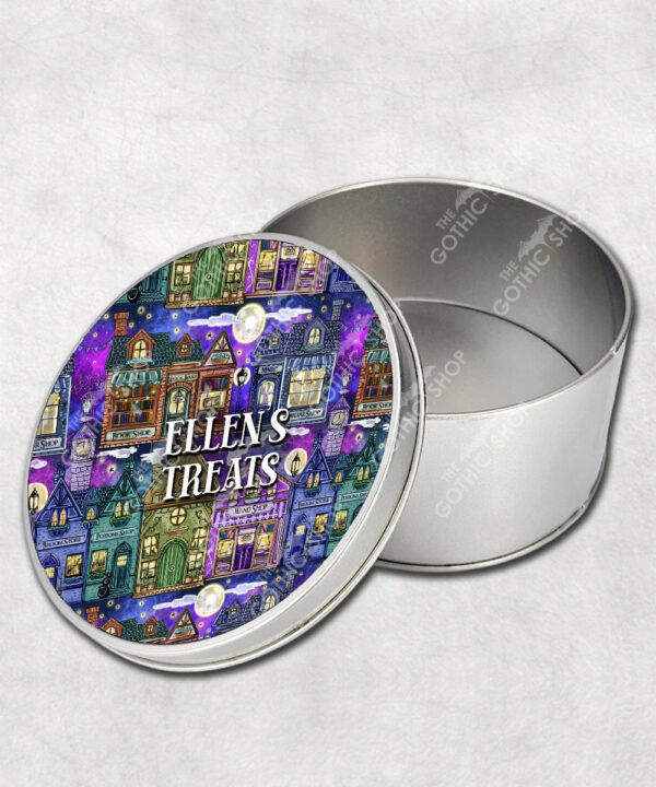 19269 personalised witchy village storage tin 6