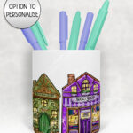 19279 personalised witchy village pen pot 2