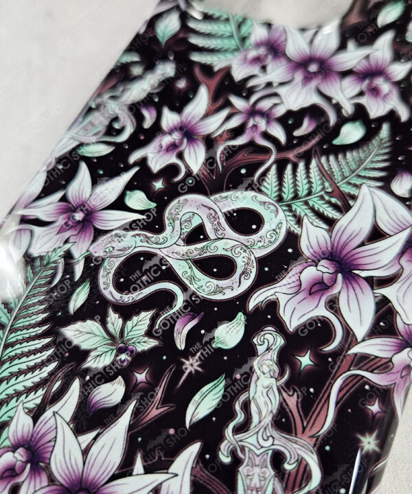 ghost orchid & serpent whimsical phone case for iphone 17, 16, 15, 14, magsafe, samsung s24, s25, pixel