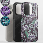 ghost orchid & serpent whimsical phone case for iphone 17, 16, 15, 14, magsafe, samsung s24, s25, pixel