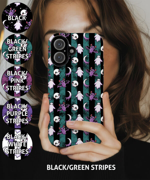 kawaii spooky ghosts bats skulls tough gothic phone case for iphone samsung pixel