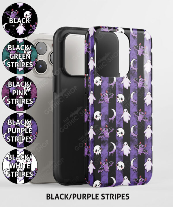 kawaii spooky ghosts bats skulls tough gothic phone case for iphone samsung pixel