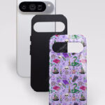 the witch is in witchy purple goth tough phone case for iphone samsung pixel