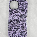 gothic floral lace tough phone case for iphone samsung pixel
