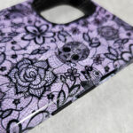 gothic floral lace tough phone case for iphone samsung pixel