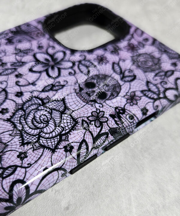 gothic floral lace tough phone case for iphone samsung pixel