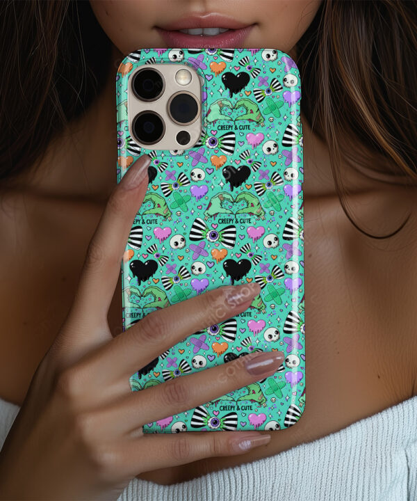 gurokawa creepy cute kawaii goth tough phone case for iphone samsung pixel