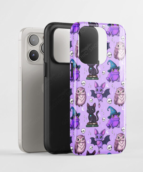 magical familiars purple gothic tough phone case for iphone samsung pixel