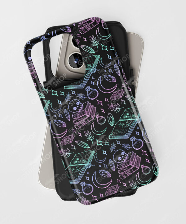 spell books black gothic tough phone case for iphone samsung pixel