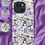 spoopy colour doodle gothic tough phone case for iphone samsung pixel