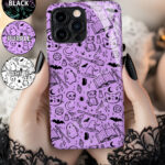 spoopy doodle sketches gothic tough phone case for iphone samsung pixel