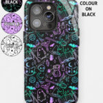 spoopy doodle sketches gothic tough phone case for iphone samsung pixel