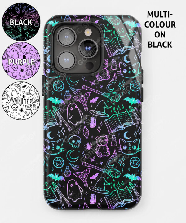 spoopy doodle sketches gothic tough phone case for iphone samsung pixel