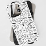 spoopy doodle sketches gothic tough phone case for iphone samsung pixel
